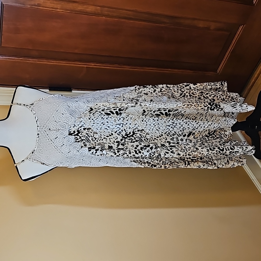 INDIGO ROSE DRESS L LARGE LEOPARD PRINT LACE NWOT